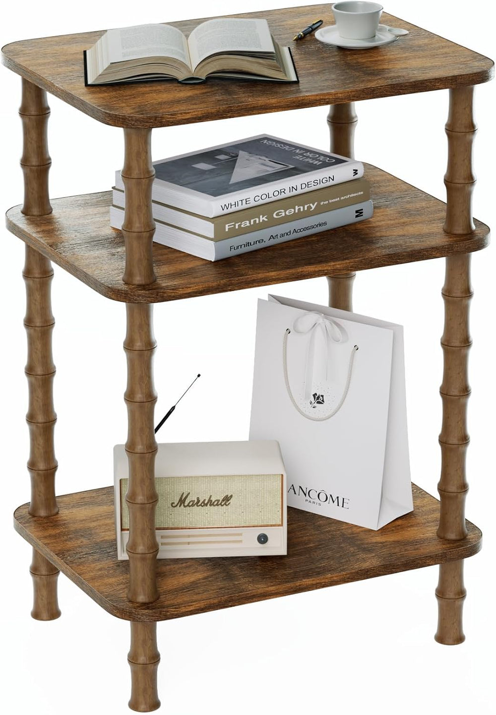 Side Table,Living Room End Tables with 3-Tier,Small Nightstand Table for Smal...