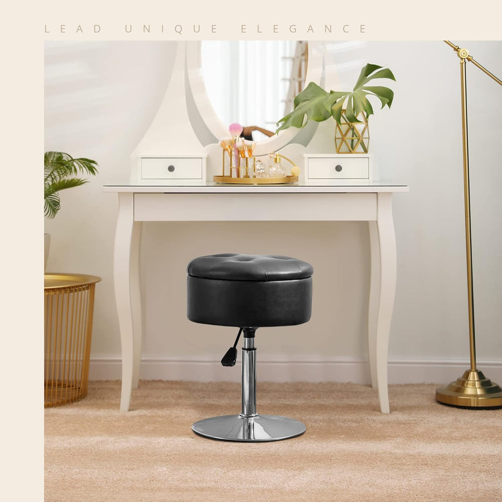 LUE BONA 360°Swivel Vanity Stool Chair for Makeup Room, Height Adjustable Sto...