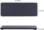 2 Pcs Water Absorbing Stone Trays, Kitchen/Bathroom Sink Soap Dish, Diatomite Tray Used for Hand Soap & Cosmetic Bottles in The Modern Home, 4" W x 10.2" L, Dark Gray