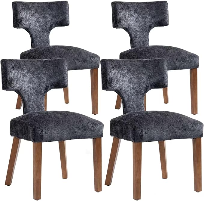 Soft Padded Dining Chairs Set of 4, Modern Farmhouse Upholstered Chairs with ...