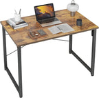 Cubiker Computer Desk, 32 inch Small Home Office Desk for Small Spaces, Modern Simple Style for Home, Office, Deep Brown