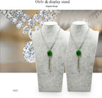 Oirlv Velvet 3-Dimensional Jewelry Stand Necklace Pendant Chain Jewelry Bust Display Holder (H15.16)