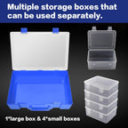 ALCYON 1600+ Baseball Card Storage Box, Sports Cards Holder Organizer Hard Plastic Display Case Compatible with Baseball/Football/for MTG/for PM for Collector (blue)
