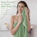 iMucci Bathroom Accessories Bathroom Sets with Shower Curtain, Bath Towel Set, Trash Can, Toilet Brush, Soap Dispenser, Bathroom Accessories Set Complete
