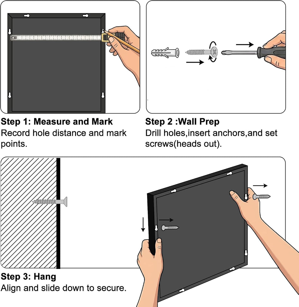 DESBING 24"x30" Black Bathroom Mirrors for Over Sink, 3MM Tempered ...
