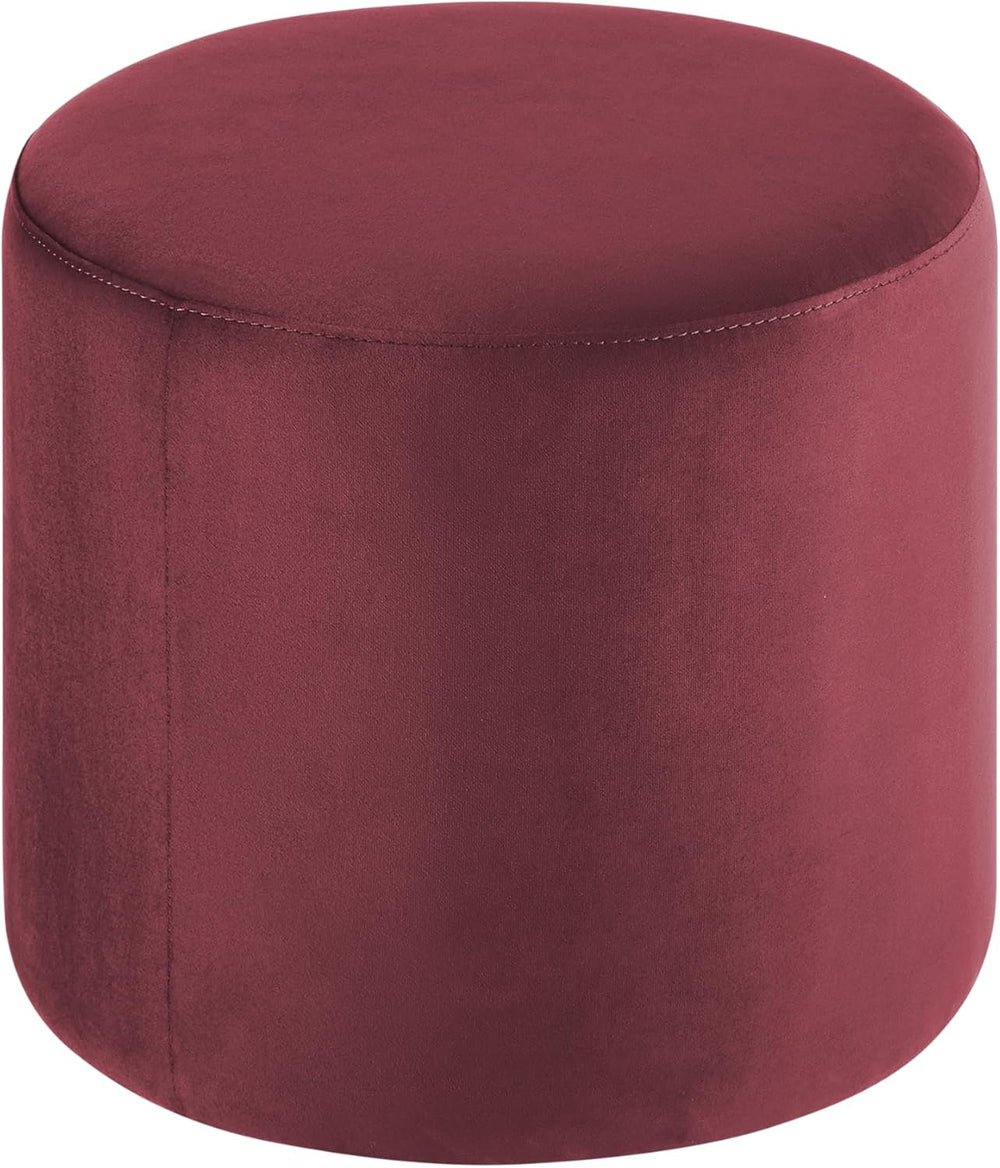 Studio Living® 19” Wentworth Ottoman Round Soft Velvet Bench, Stationary Otto...