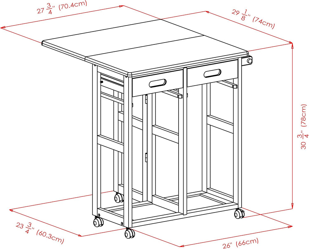 Winsome Suzanne Kitchen Table Set with Stools, Coffee, 33" | Convenient ...