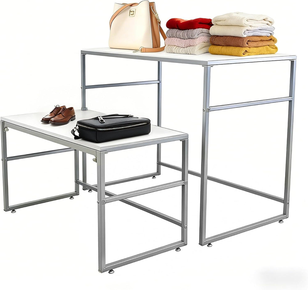 FixtureDisplays Nesting Display Tables, Set of 2 (41.46" W x 24.02"...