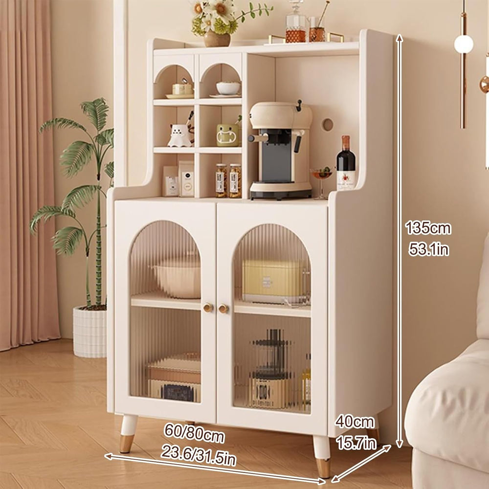 Pantry Storage Cabinet with Doors and Shelves, Food Pantry Cabinet, Farmhouse...