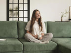EASE MOOSE Sectional Modular Sofa,FSC Certified Oversized U Shape Sectional Couch Wide Deep seat Sectional Sofa,Green