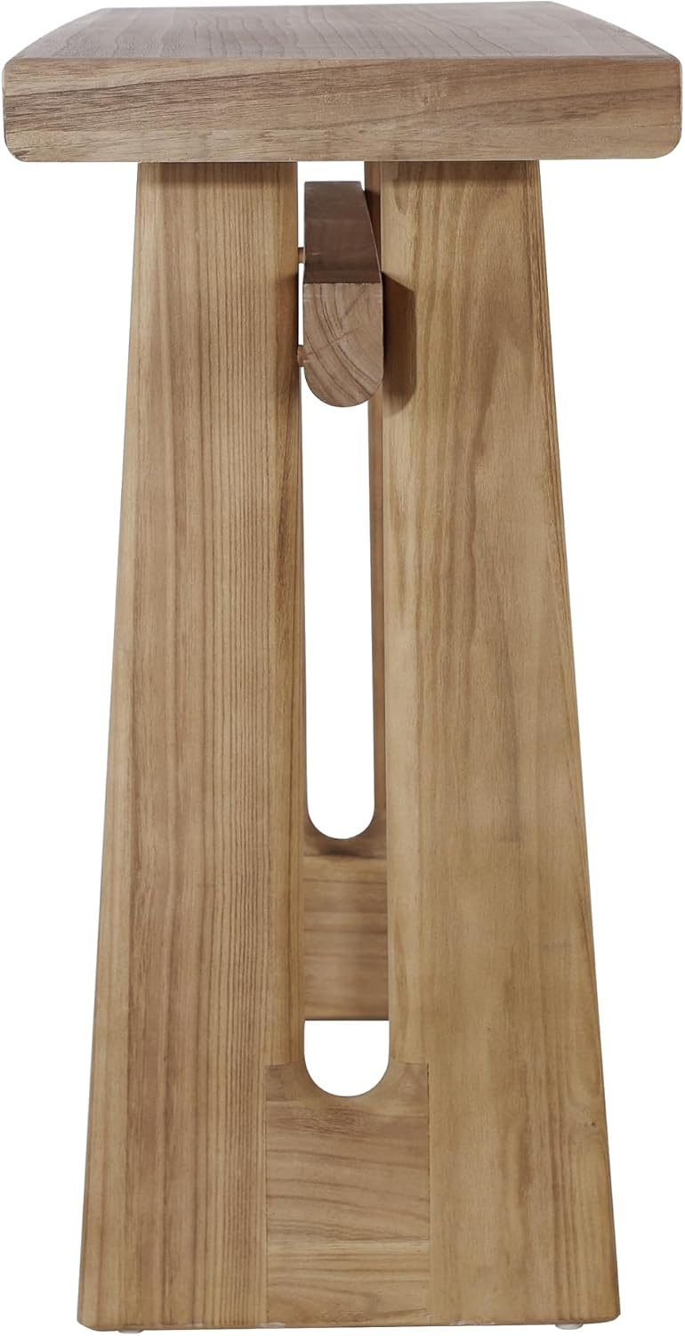 59.25" Long Console Table with Geometric Silhouette, Modern Wooden Hallw...