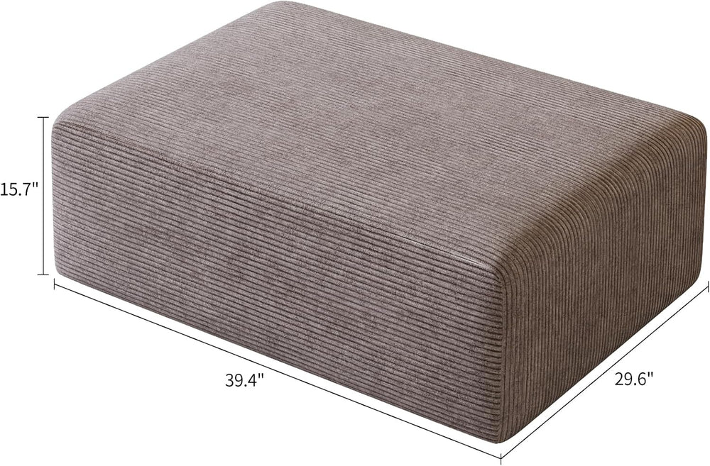 39.4" Oversized Couch Ottoman, Movable Rectangle Ottoman with Memory Foa...