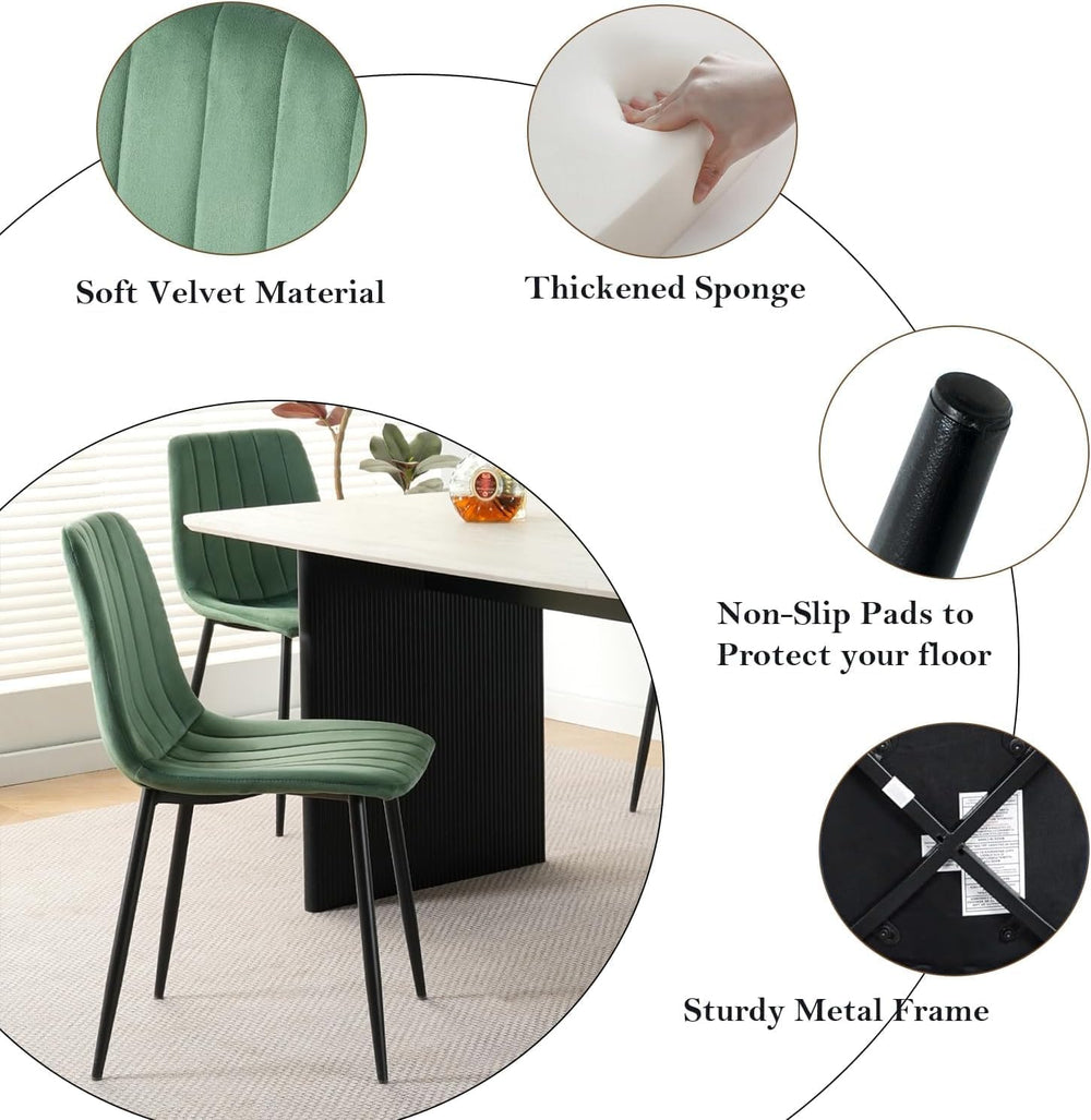 Modern Round Glass Dining Table Set for 4, 36'' Small Tempered Glass ...