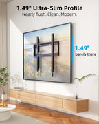 HOME VISION Heavy Duty TV Wall Mount for 42–100" TVs, Fits TCL & Samsung 98" TVs, 2mm One-Piece Solid Steel, Holds 220 lbs, Max VESA 600×600mm, Fits 16/18/24" Studs, Ultra Slim Fixed TV Mount, HV8602