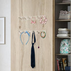 MaxGear Clear Necklace Holder 2-Pack, Wall Jewelry Organizer with 12 Hooks | Acrylic Tangle-Free Display for Necklace, Bracelet, Bangles, Ring, Perfect for Bathroom, Vanity, Closet Door