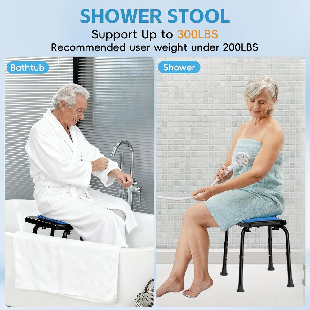 Onepeak Shower Stool for Inside Shower, Adjustable Height with Suction Feet, ...