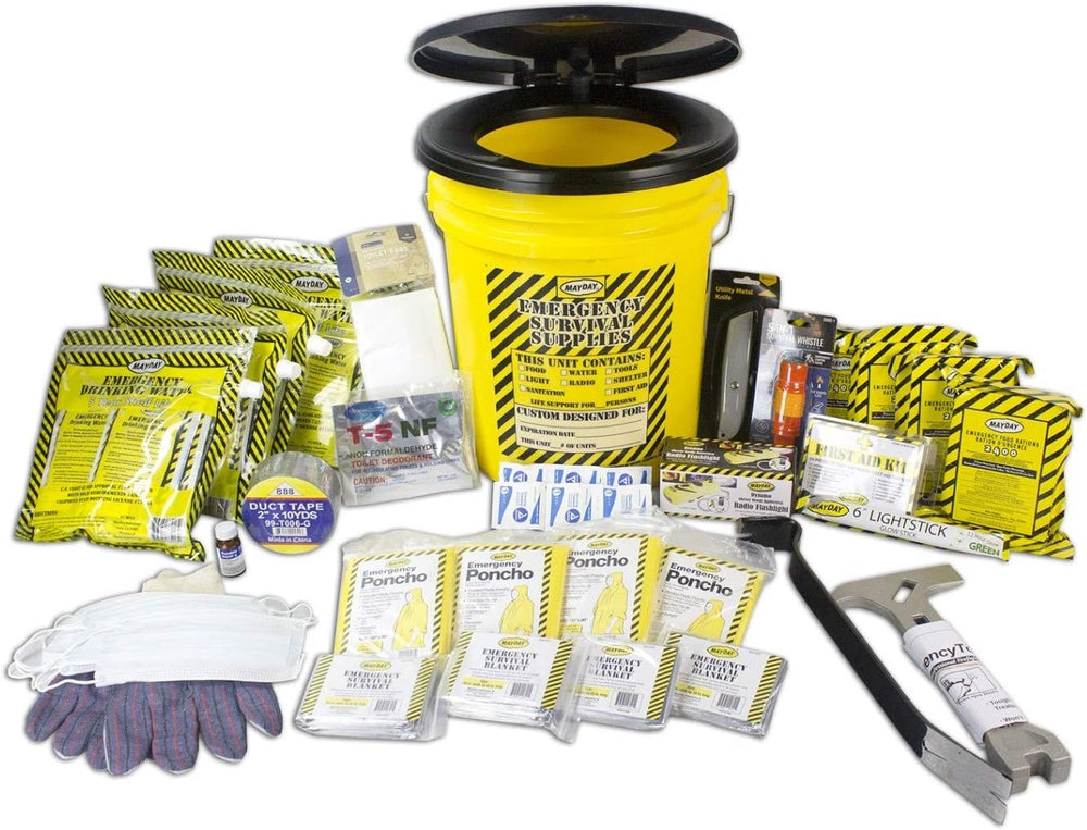 Mayday 13040 Deluxe 4 Person Honey Bucket Emergency Kit