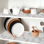 Drawer and Shelf Liner for Kitchen Cabinets, Non-Adhesive Strong Grip Thickened Cabinet Liners for Shelves, Non-Slip Mats Shelving Paper Protect Cupboard, Dresser, Pantry | Marble, 23.6" x 20FT
