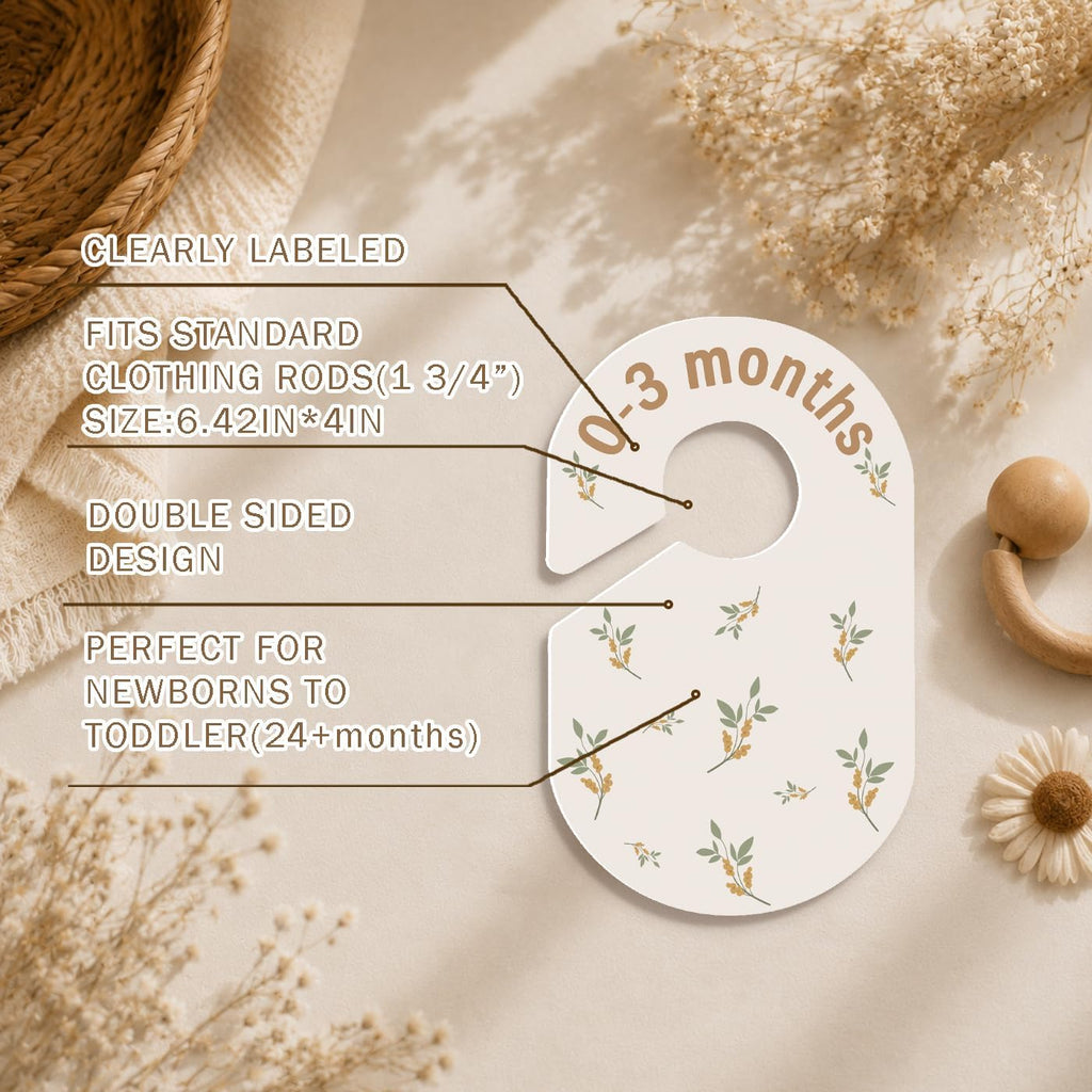 Baby Closet Dividers, Clothes Dividers with Cottage Floral Design