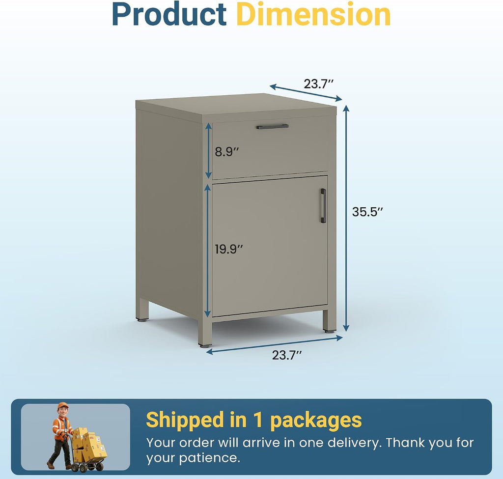 Wisteria Lane Outdoor Storage Cabinet with Drawers, Aluminum Modular Outdoor Kitchen, All Weather Kitchen Island for Patio, BBQ, Backyard