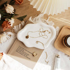 Gifts for Mom White Ceramic Jewelry Dish Tray, Vanity Ring Dish Ceramic Jewlery Trays Trinket Ring Holder, Room Decor Aesthetic,Decorative Cloud Vanity Key Tray Present for Wife Mom Daughter (Cloud)