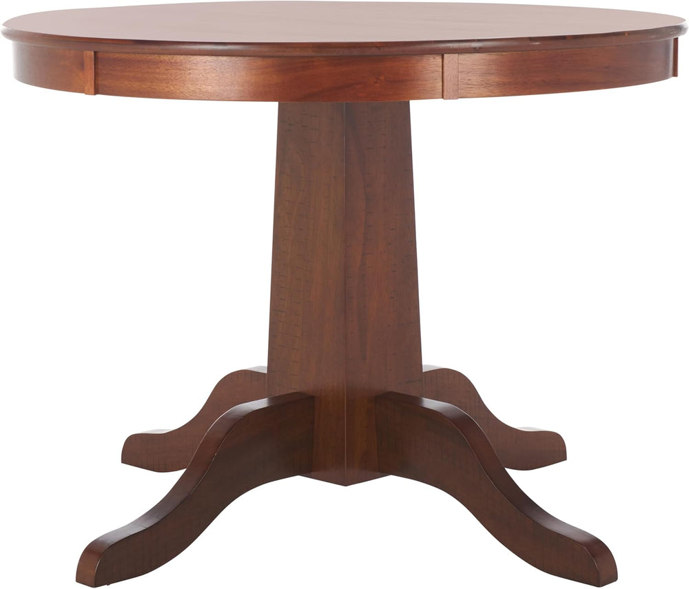 SAFAVIEH Home Collection - Sergio Rustic Cafe Brown Round Dining Table, Tradi...