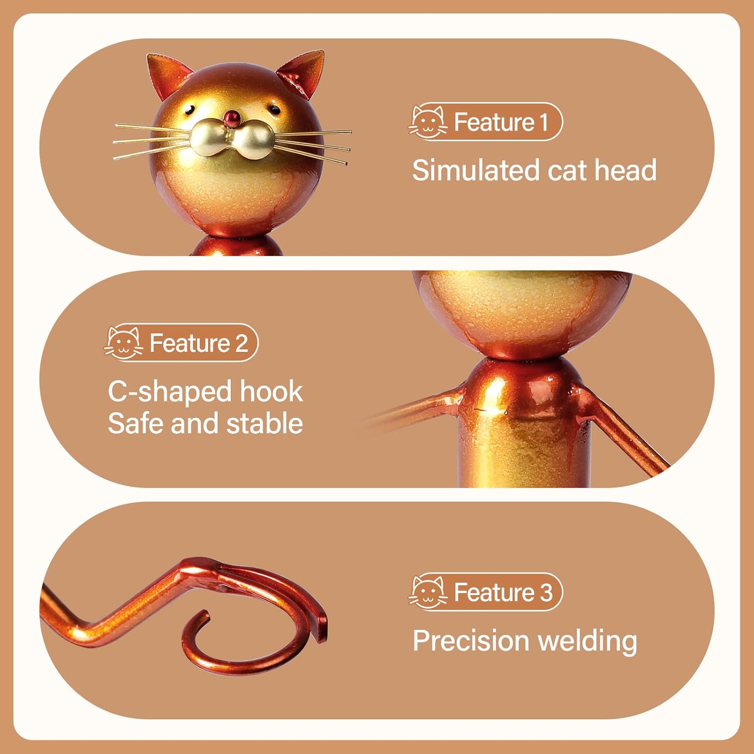 Cat Decor Wine Holder Wine Rack Wine Bottle Holder Wine Cat, Gift for Halloween and Christmas,Cat Gifts for Cat Lovers………… (Cat Glass Holder)