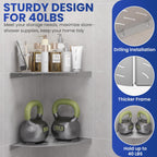 2 Pack Corner Shower Shelves Load Capacity 40 lbs 304 Stainless Steel Shower Corner Shelf Will not Rust 8in Shower Shelf for Inside Shower Brushed Nickel Drilling Installation