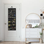 Lolalet Hanging Earring Holder Organizer with 20 Hooks for Women, Earring Organizer Wall Earrings Hanger Pierced Earring Storage, Felt Stud Earring Display, 608 Holes for Earrings - Black, 1 Pack