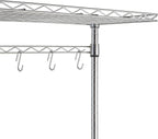 Amazon Basics Kitchen Storage Baker's Rack with Removable Wood Top, Chrome/Beige, 24"W x 59"H x 18"D