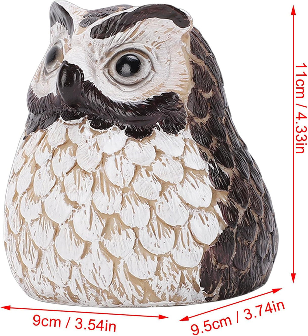 Faux Owl House Decorative Spare Key Hider, Key Hider Resin Weather Water Proof Things Hiding Holder Safe Storage Box Aesthetic Owl Lawn Ornament for Indoor Garden Yard Patio