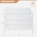 STORAGE MANIAC Sweater Drying Rack, Mesh Clothes Drying Rack, Stackable Laundry Drying Rack, Lay Flat Dryer for Delicates, Portable Dry Rack for Indoor or Outdoor, White, 4-Pack
