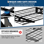 2 Pack 2x6 FT Garage Shelves Wall Mounted,1600 LBS Heavy Duty Wall Shelf with Adjustable Distance,for Garage,Kitchen Laundry,Shopping Mall and Tool Room,Black