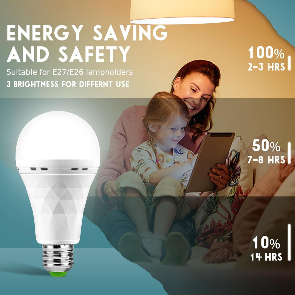 6 Pack Rechargeable Emergency Light Bulbs, Battery Powered Bulb