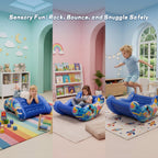 Inflatable Sensory Chair for Autistic Kids – Toddler Rocking Chair for Sensory Seeking, ADHD & Calming – Blow Up Crash Pad for Deep Pressure Therapy in Sensory Room, Birthday Gifts for Boys Girls
