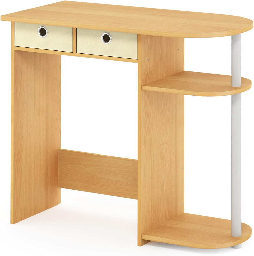 Furinno Jaya 32-Inch Oak Entryway Table with 2 Fabric Drawers, Console Table ...