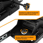 Keyboard Tray - Under Desk Keyboard Tray， 360° Adjustable Slide Out Keyboard Tray Under Desk with Mouse Pad & Wrist Rest， Ergonomic Design Improves Bad Sitting Posture