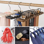 DIOMMELL 2 PCS Belts Rack, Storage Organizer, Hanger, Holder - Closet tie Racks Hangers Sturdy for Men Women, Black