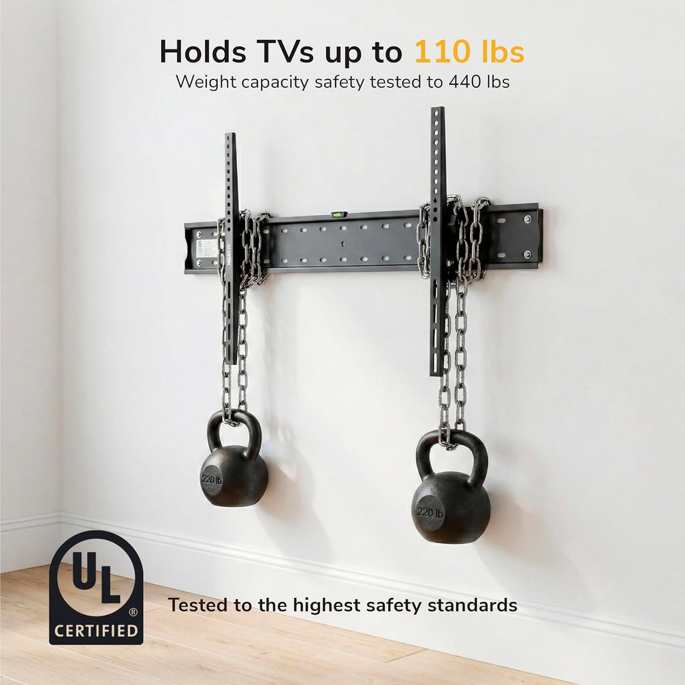 Mount-It! UL Certified Tilting TV Wall Mount for Most 43-90 Inch Flat Screen ...
