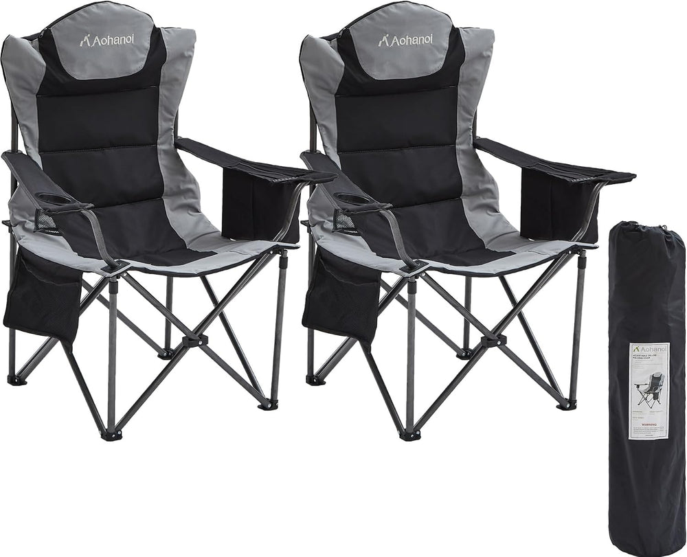 Aohanoi Camping Chairs for Heavy People,Folding Lawn Chairs for Outside Heavy...