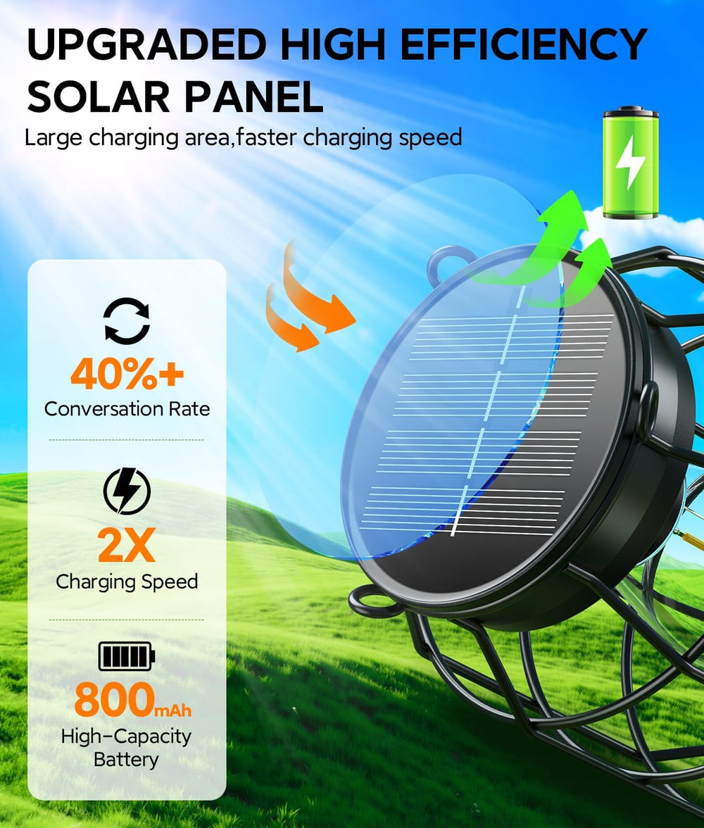 KOOPER Solar Lanterns Outdoor Waterproof, Upgraded Metal Hanging Solar Lights...