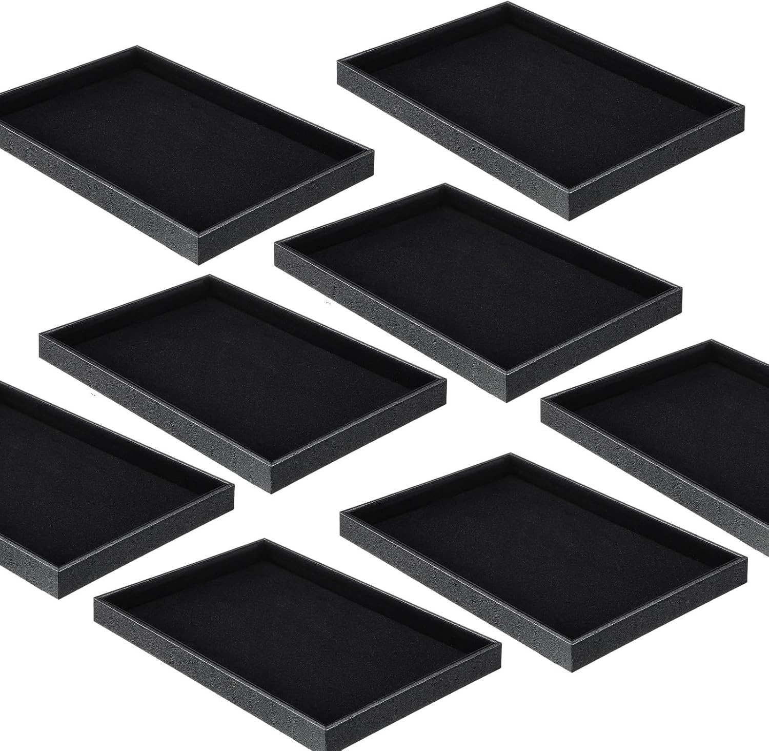 Quelay Stackable Jewelry Tray Jewelry Organizer Tray Showcase Display Empty Plate Bracelet Ring Earring Organizer
