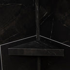 Palisade Vinyl Waterproof Corner Shower Shelf in Black Ice