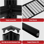5-Tier 60”W x 24”D x 78”H Garage Shelving Adjustable Metal Storage Shelves 3000LBS Garage Shelving Heavy Duty Utility Shelf Unit Storage Racks for Warehouse(Black)
