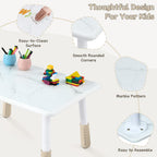 GITAWUSA Toddler Table and Chair Set for Ages 3-8, Adjustable Kids Table and Chairs for Reading,Drawing, Eating, Children Activity Table with Graffiti Tabletop for Daycare/Classroom/Home/Preschool
