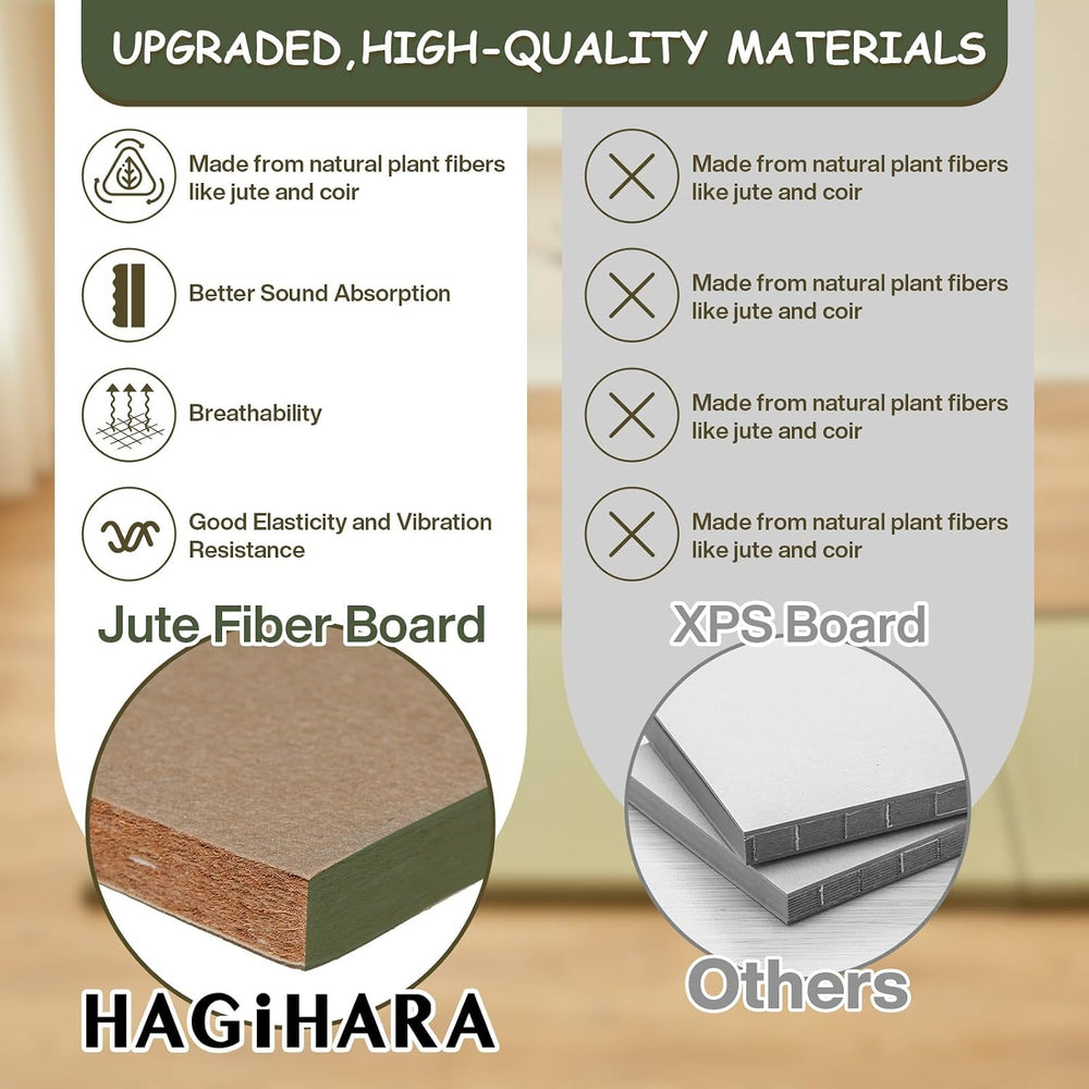 HAGiHARA Japanese Tatami Mat, Folding Rush Grass Floor Mattress | Extra Long ...