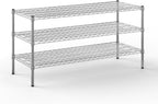 21" Deep x 54" Wide x 27" Height Wire Shelving Kit | 3-Tier | NSF Commercial Storage Rack Unit