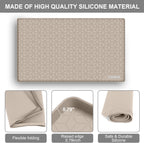 Under Sink Mat, 34" x 22" Waterproof Silicone Under Sink Tray for Kitchen & Laundry Cabinets, Kitchen Cabinet Shelf Protector, Up to 3.3 Gallons Liquid, Fits 36 inch Standard Cabinet(Grey)