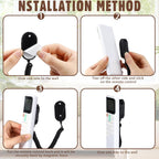 Novabright 6 Pack Magnetic Remote Leash Control Holder with Security Cable, Anti Loss Design Wall Mount Adhesive Organizer for Easy Installation Stable Suitable for TV Fan and Air Conditioner Remotes