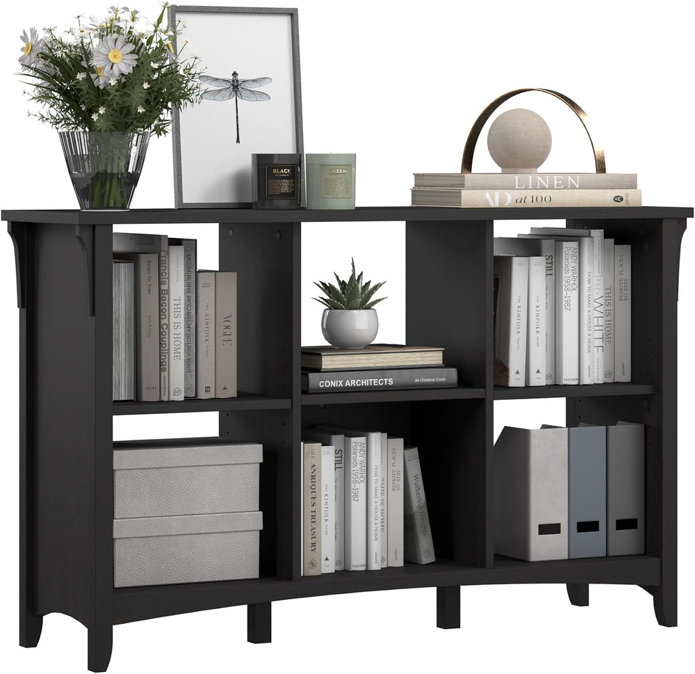 Bush Home Salinas 6 Cube Organizer in Vintage Black, Office Storage Solution,...